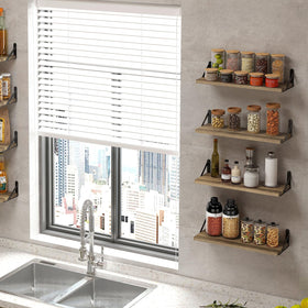 Fixwal kitchen shelf displaying spices and jars