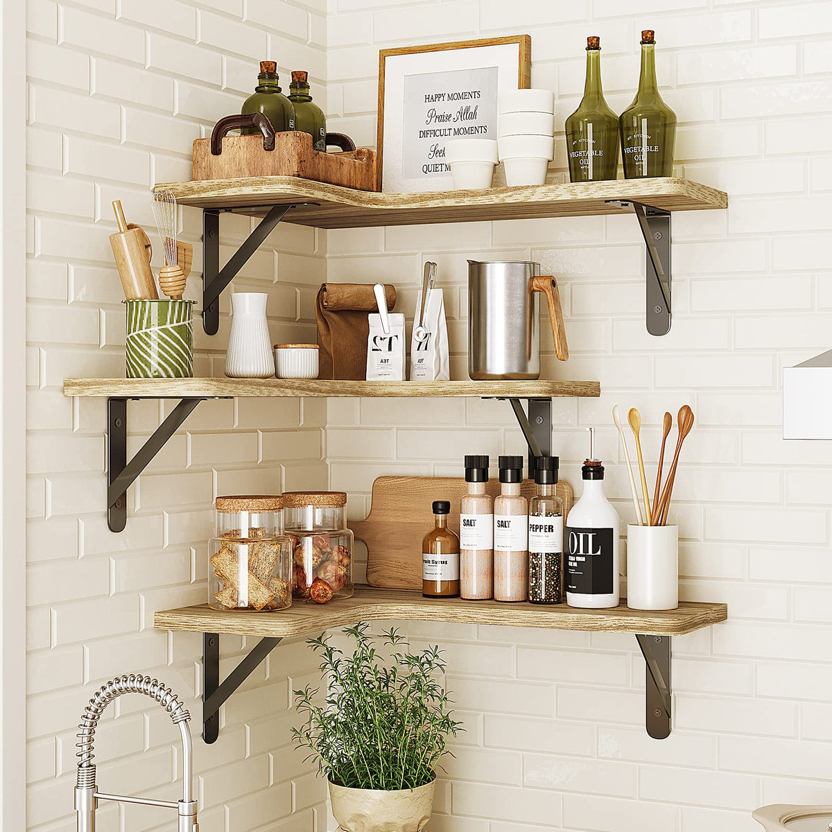 Fixwal shelves mounted on wall support up to 40 lbs