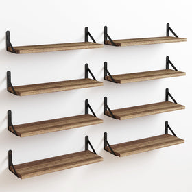 Fixwal wall shelves with rustic wood panels for stylish storage