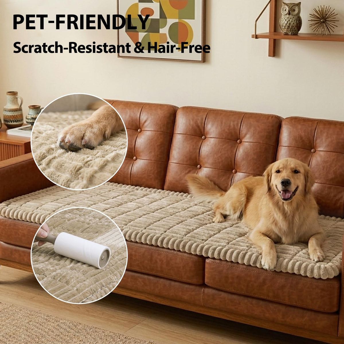 Fixwal soft plush top fabric feels cozy for pets and family.