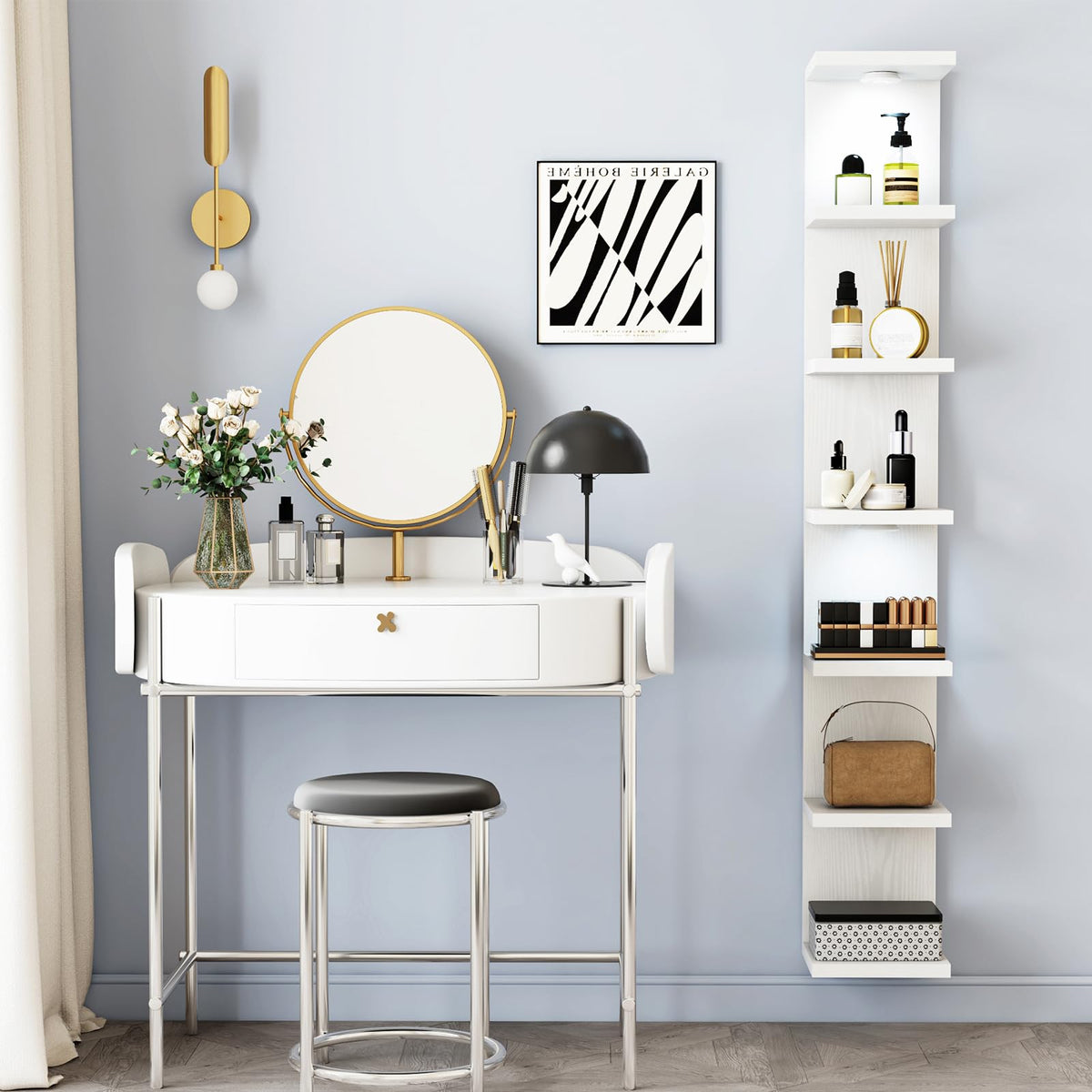 Fixwal space-saving shelf fits living room, bedroom, kitchen