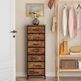 Fixwal tall dresser in closet demonstrates flexible organization for small spaces.
