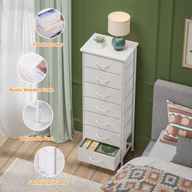 Fixwal tall-narrow-white-dresser top surface made of waterproof MDF for durability
