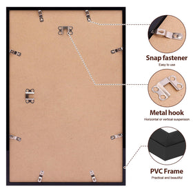 Fixwal black frame with thin border complements art.