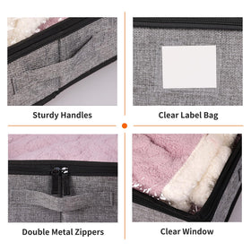 Fixwal under-bed storage container clear top lid helps you spot contents at a glance.