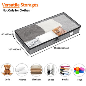 Fixwal under-bed storage container with double zipper enables easy access to seasonal items.