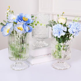 Fixwal 3-piece vintage glass vase set, ideal for elegant centerpieces and decor