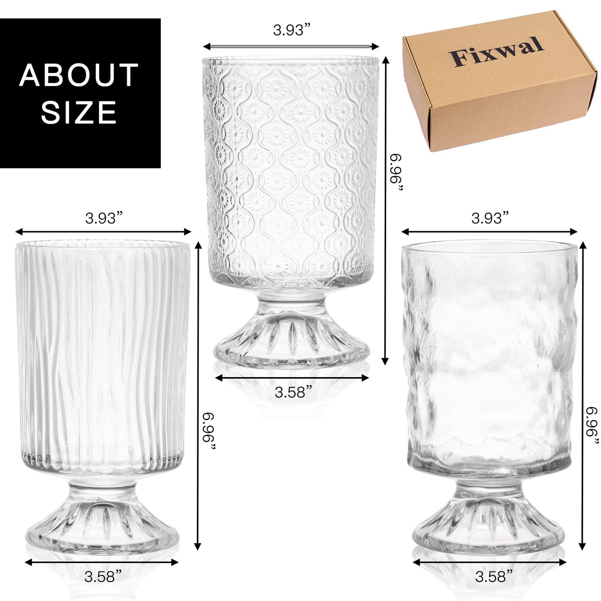 Close-up of Fixwal vase with embossed base detail for retro charm