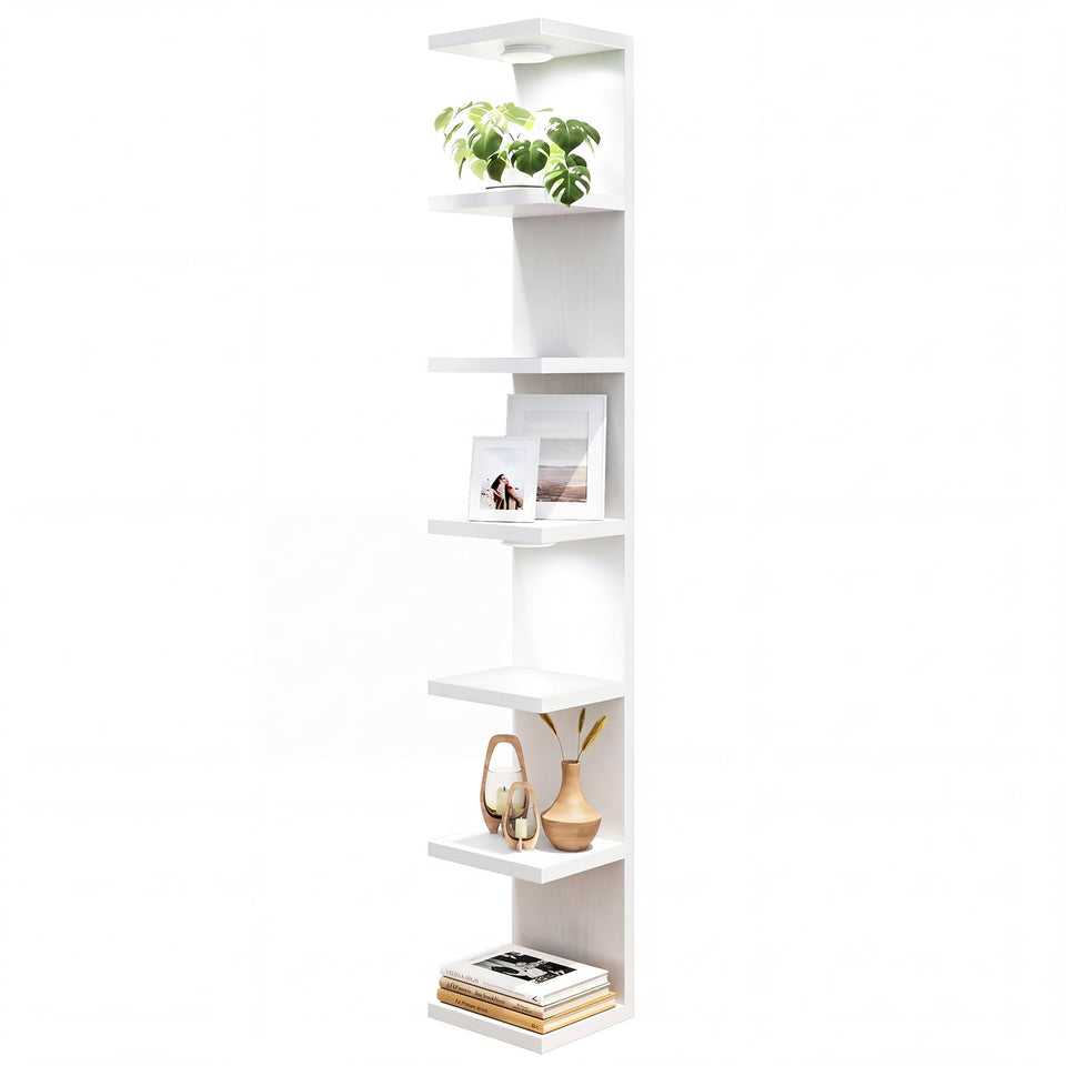 Fixwal 7-tier wall shelf unit displaying items with balanced storage