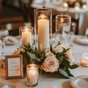 Fixwal wedding table cylinder vase for versatile, timeless decor.