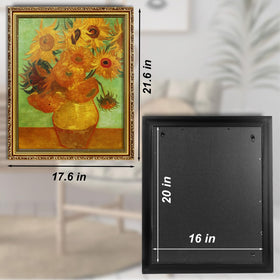 FJXMFRAME living room view featuring antique gold finish frame