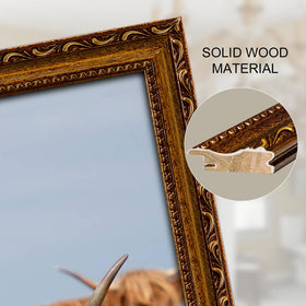 FJXMFRAME gold frame with MDF backing provides a durable, smooth finish.