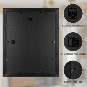FJXMFRAME gold frame supports horizontal or vertical display for versatility.