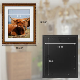 FJXMFRAME gold 11x14 mat option protects photos while framing 11x14.