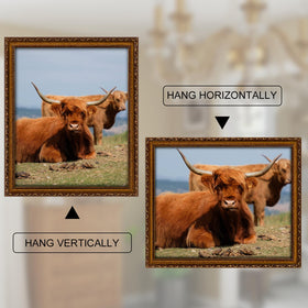 FJXMFRAME gold wall-hanging frame for easy gallery-style display.
