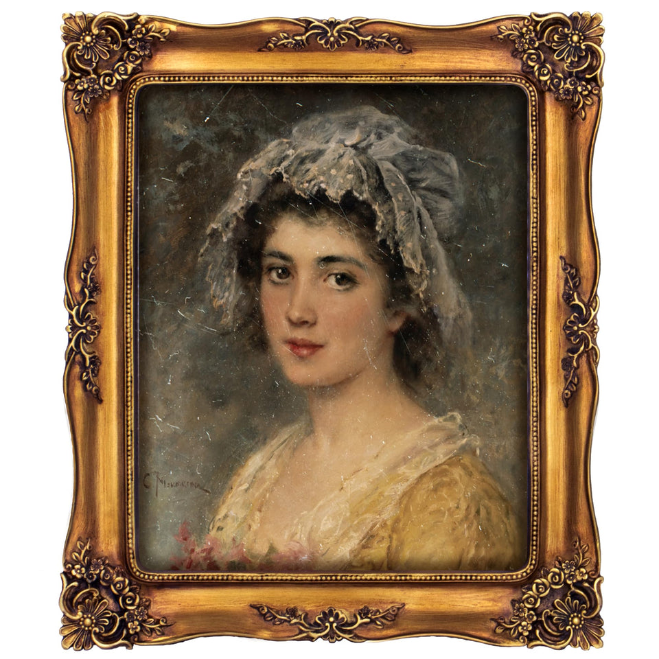 FJXMFRAME vintage 8x10 frame in gold-bronze for wall display of heirloom photos
