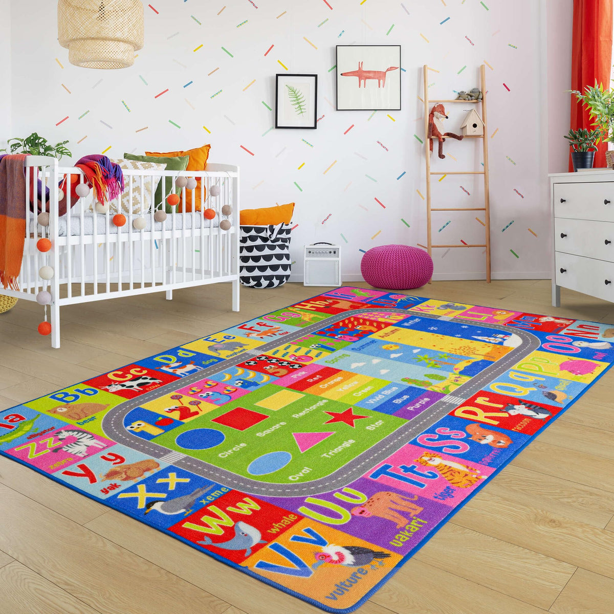 Flagover Home Rug with easy cleaning and machine wash for busy families.