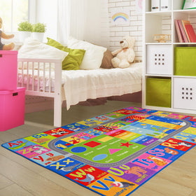 Flagover Kid-friendly Rug with non-slip backing supports confident playtime.