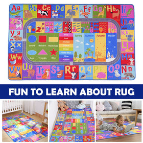 Flagover Nursery Rug that is machine washable for easy cleaning after messy play sessions.