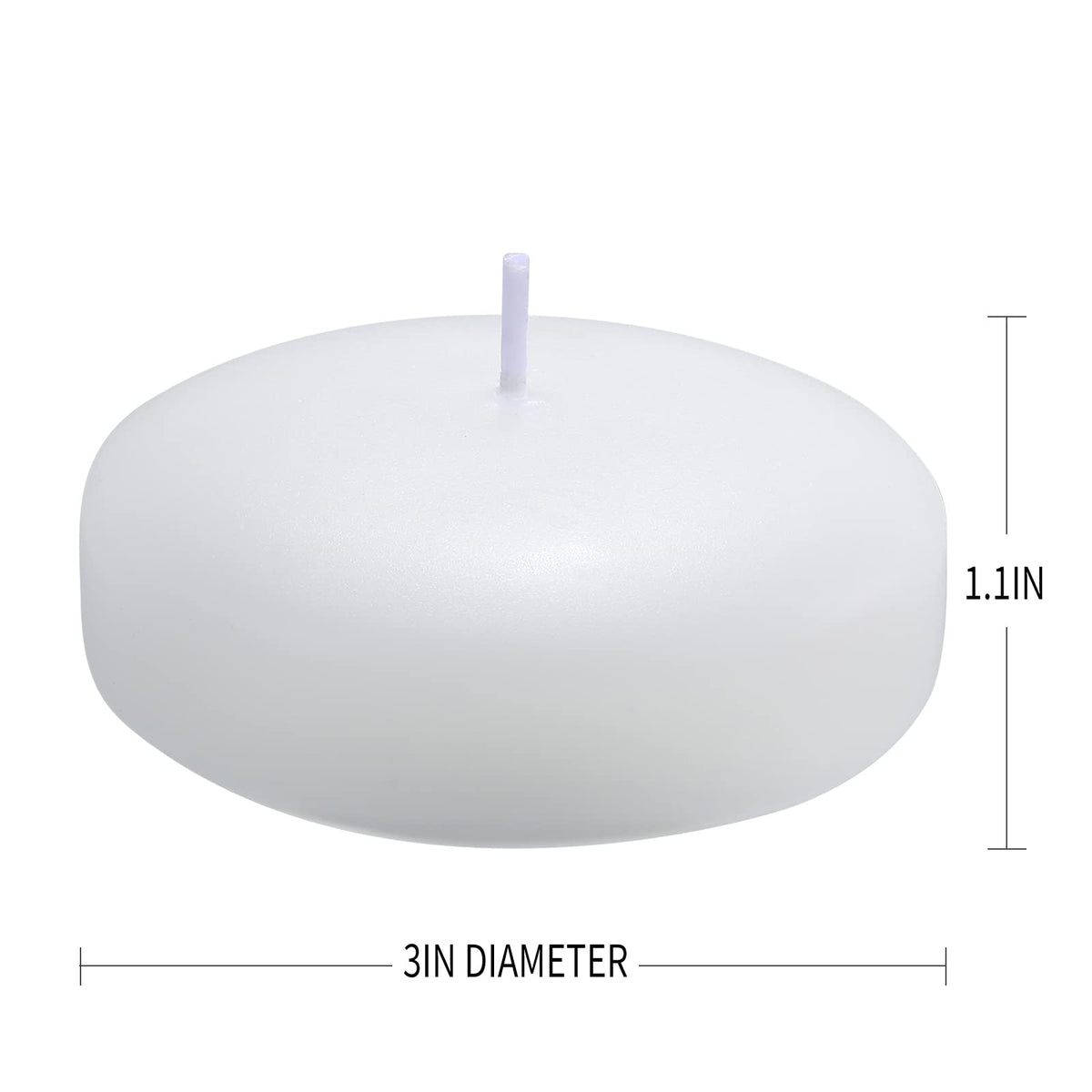 FlameCan 3-inch white unscented floating candle for bright burn