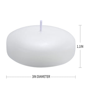 FlameCan 3-inch white unscented floating candle for bright burn