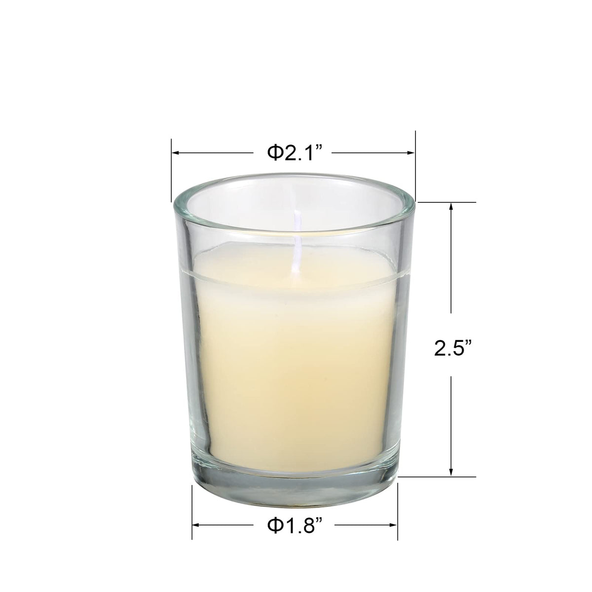 Flamecan unscented votive candles offer clean burn with cotton-core wicks.