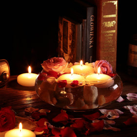 FlameCan wedding and event floating candles enhance warm ambiance