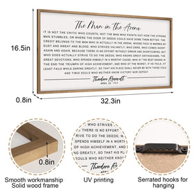 flangairy Theodore Roosevelt quote print close up highlighting bold typography
