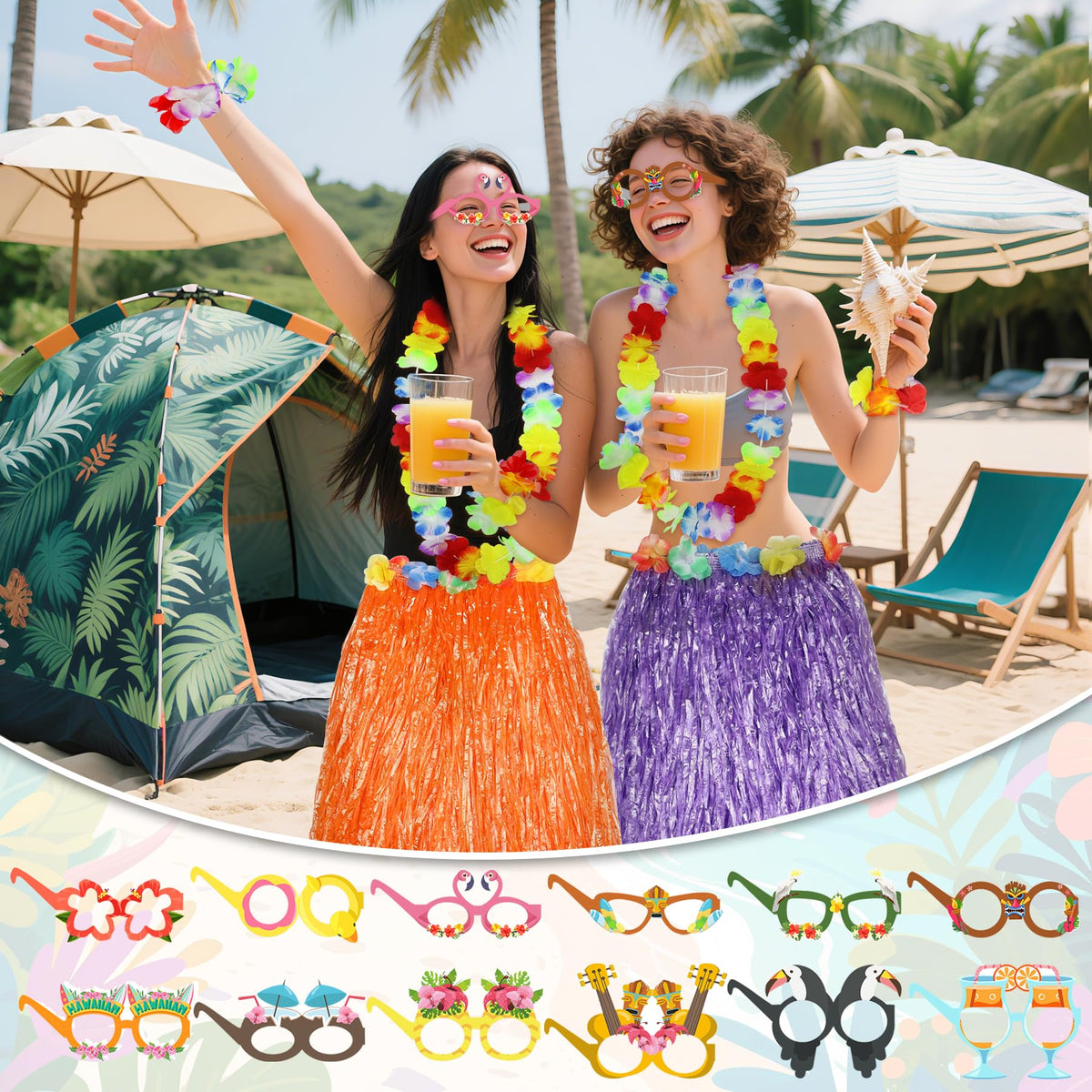 Flareyer foam hair clips hold tropical hair styles with comfort and shine.