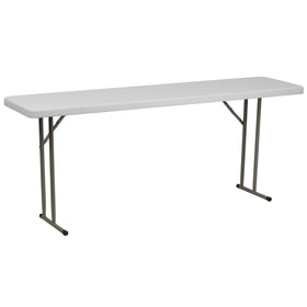 Flash Furniture Kathryn 6ft rectangular folding table top for flexible classroom and event setups.