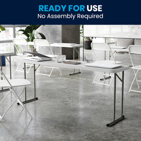 Flash Furniture Kathryn versatile table for conventions, workshops, and handouts at events.