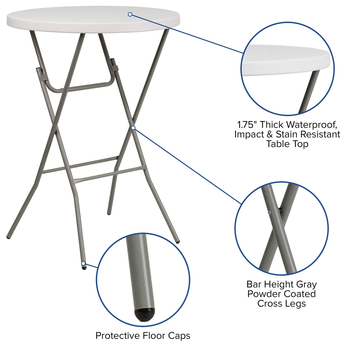 Flash Furniture Kathryn folding cross legs enable easy transportation and storage