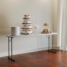 Flash Furniture Kathryn folding legs with powder coating provide sturdy, portable support.