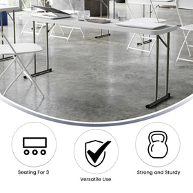 Flash Furniture Kathryn non-marring floor caps protect floors while moving the table.
