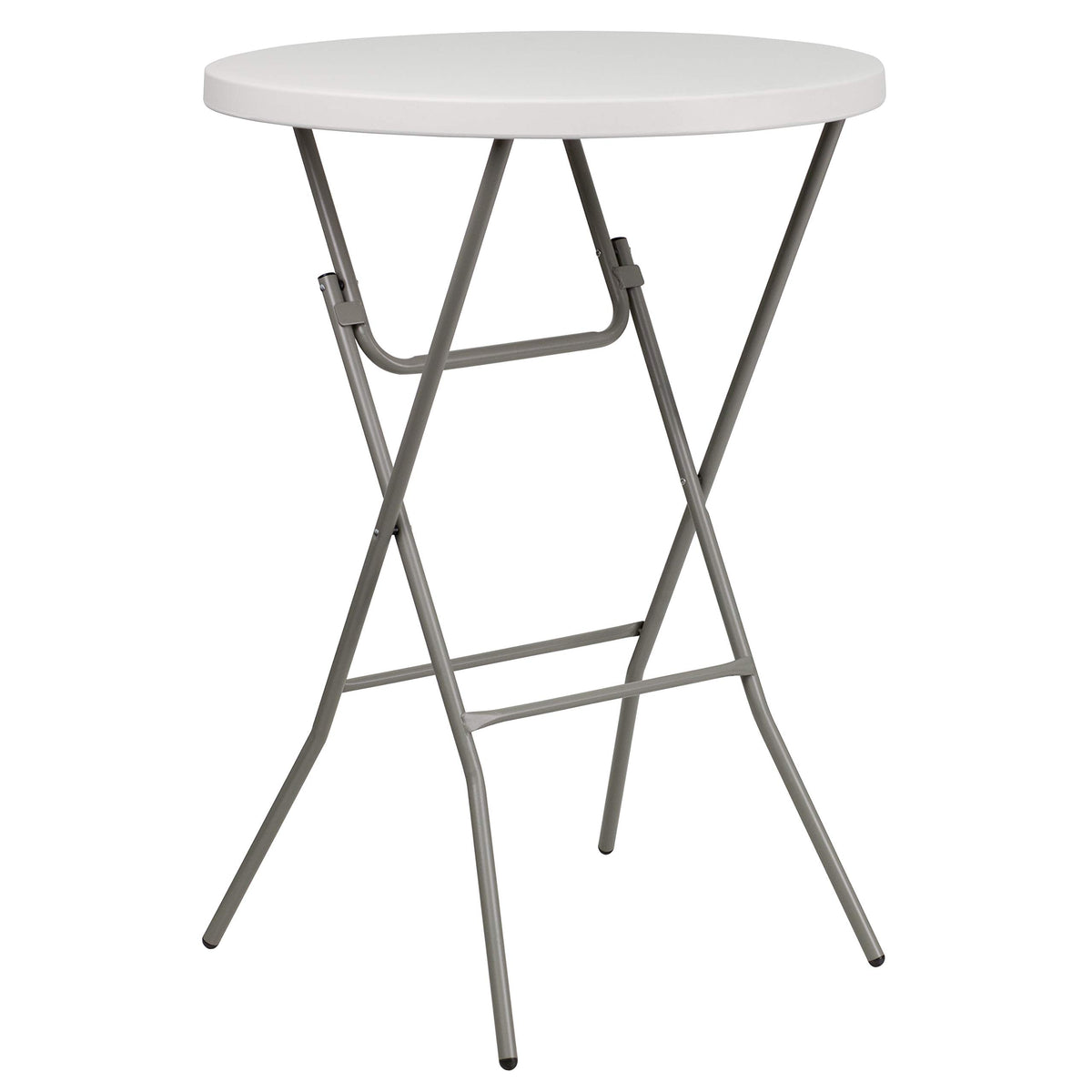 Flash Furniture Kathryn round bar height table with granite white top for events