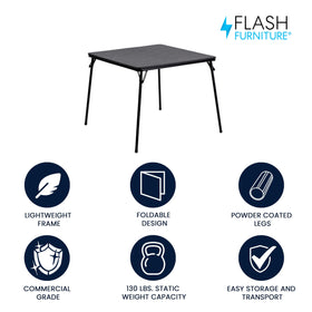 Flash Furniture Madelyn collapsible legs enabling easy transport and compact storage
