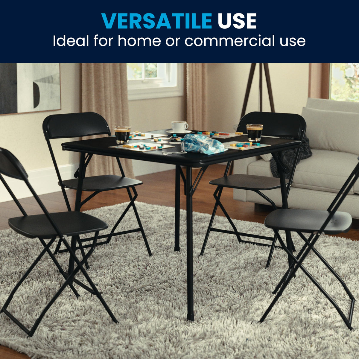 Flash Furniture Madelyn ideal for games and casual gatherings