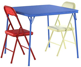 Flash Furniture Mindy Kids multicolor table and chairs set brightens learning spaces.