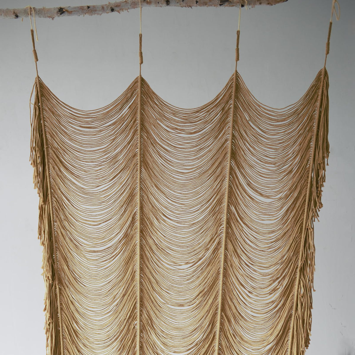 Flber macrame curtain wedding backdrop adds natural elegance