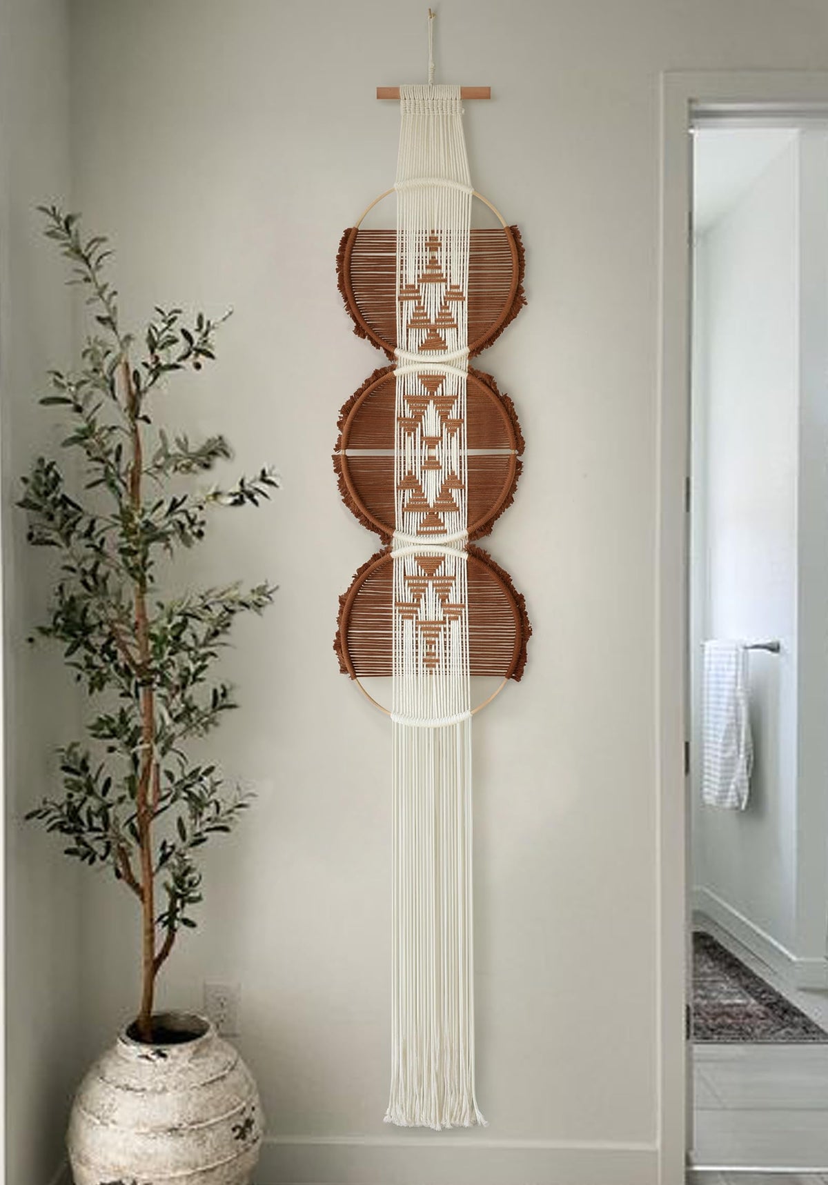 Flber macrame tassels 4mm drape softly to sway with a gentle breeze.