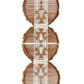 Flber vintage-inspired macrame studio piece offers unique artisan character.