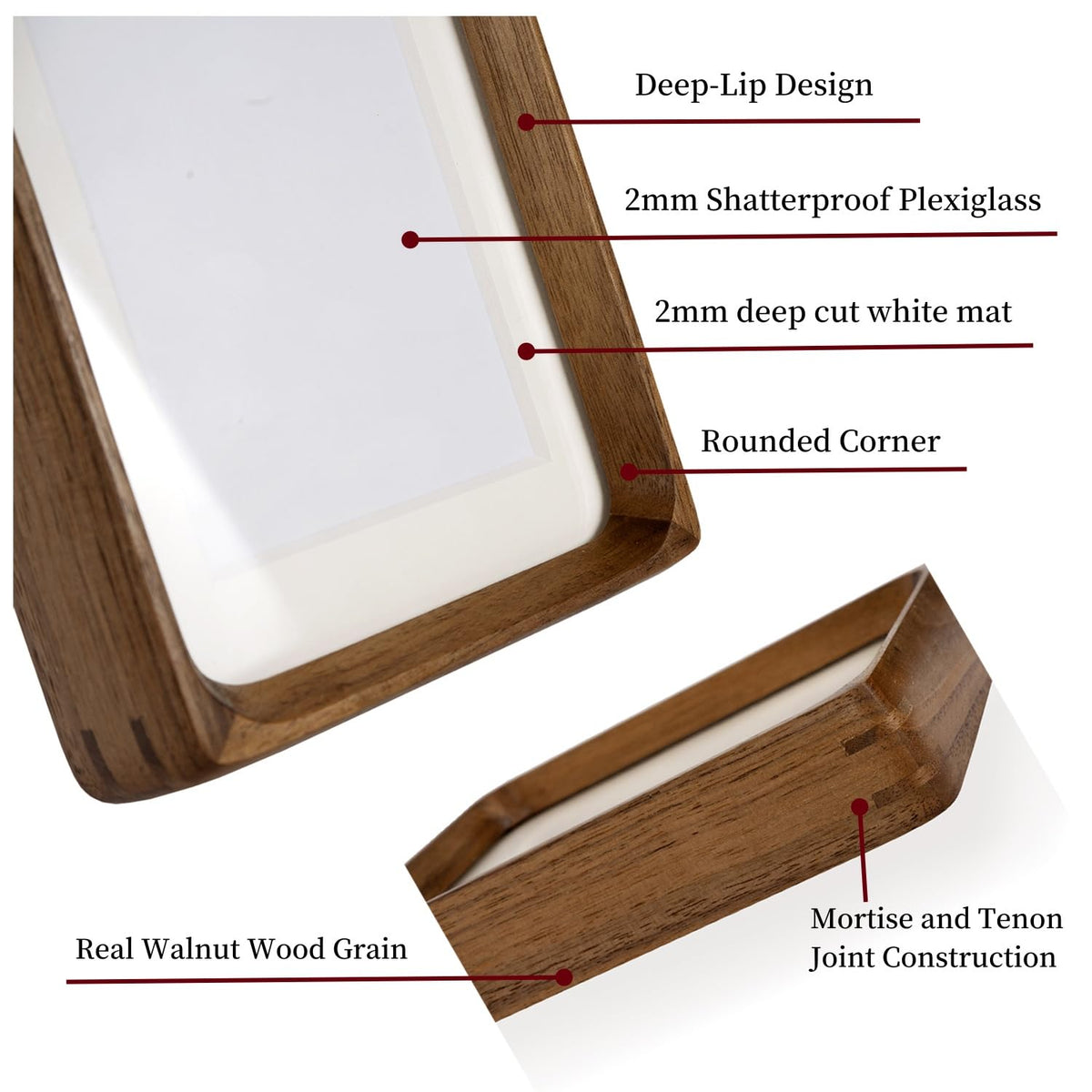 FLECHAZO included wooden dowel for stable tabletop display.