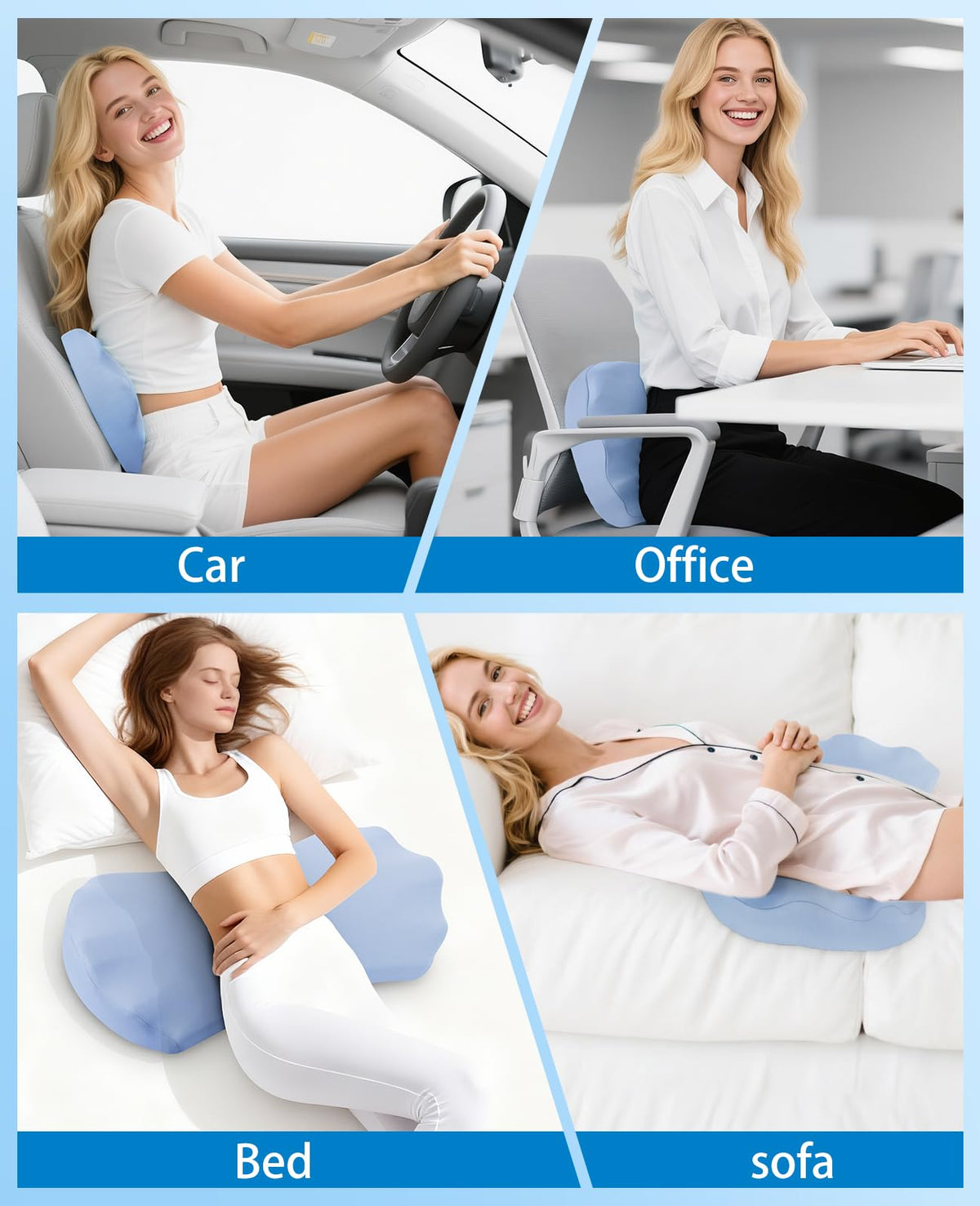 Fledano Lumbar Pillow-breathable-cover-care supports easy maintenance and skin-friendly comfort.