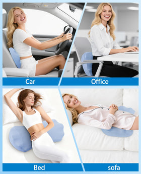 Fledano Lumbar Pillow-breathable-cover-care supports easy maintenance and skin-friendly comfort.