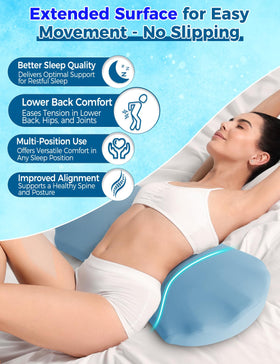 Fledano memory foam closeup showing contouring for gentle support.