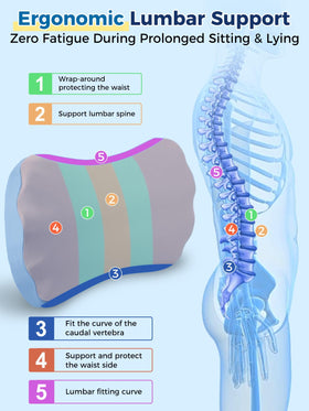 Fledano Lumbar Pillow side-sleepers-use emphasizes cushioning for side sleeping comfort.