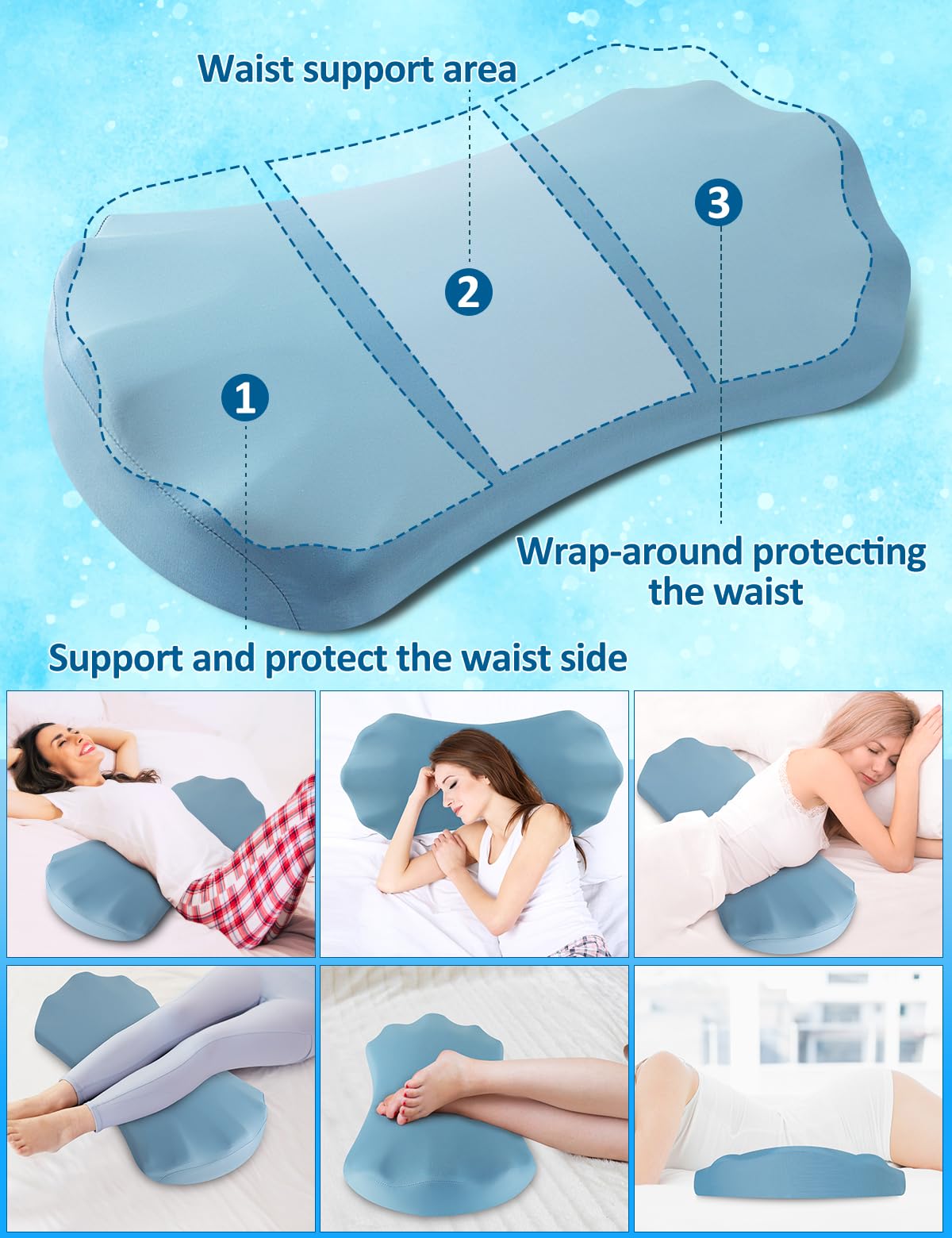Fledano pillow stays in place while tossing and turning.