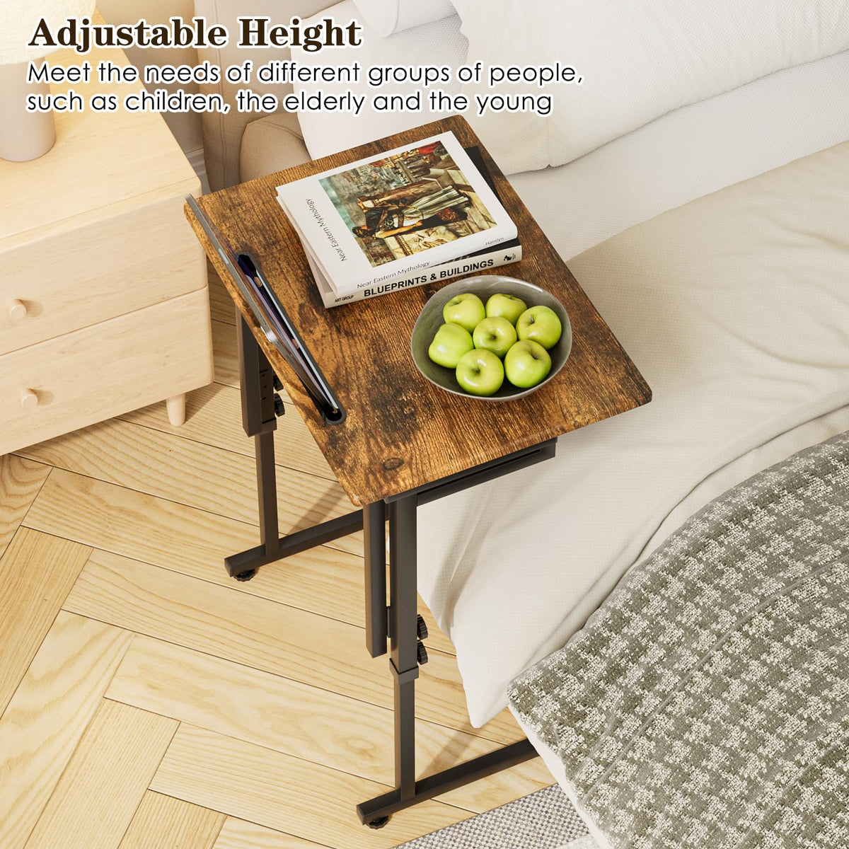 Fleecy day adjustable feet ensure stability on uneven floors