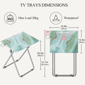 Fleecy day TV tray sea blue marble ideal for snacks and coffee