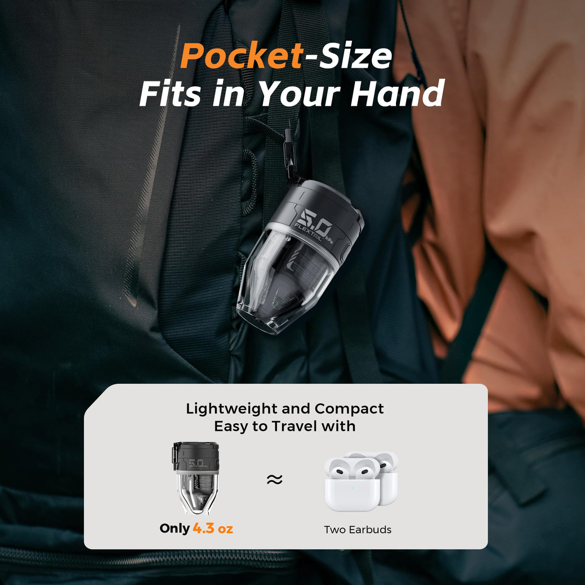 Six nozzles included to inflate pillows, rings, mattresses, and more